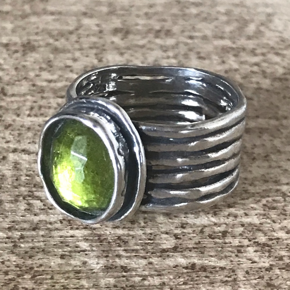 Silpada Silver and Green Stone Ring